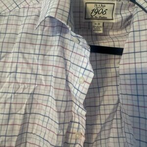 Jos. A. Bank Blue and Pink Casual Button Down Shirt